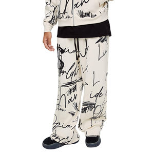 Survêtement unisexe imprimé personnalisé en tissu polaire de coton avec sweat à capuche et pantalon de survêtement pour la saison d'hiver - Product Image 3