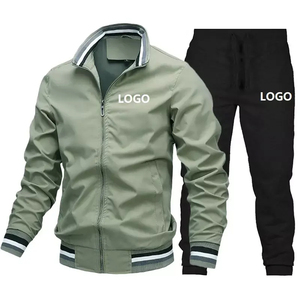2025 personnalisé hommes vêtements de sport Jogging survêtements fermeture éclair hommes formation Joggers Polyester coupe-vent Nylon survêtement pour unisexe - Product Image 3