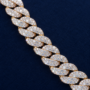 Collier chaîne cubaine de luxe en moissanite VVS 12 mm, passe le testeur de diamant, plaqué or 14 carats, chaîne hip-hop, bijoux pour homme, coffret cadeau - Product Image 2