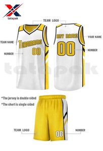 Tissu à séchage rapide réversible de logos et de chiffres personnalisés d'uniforme de basket-ball en gros pour l'expert équipe ligue porter meilleur prix de vente - Product Image 5