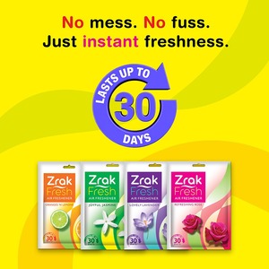 Désodorisant de poche Power Pocket, parfum orange et citron, salle de bain, toilettes, voiture, élimine les odeurs, dure 30 jours - Product Image 3