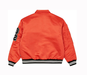 Wholesale Hot Sale Custom Satin <b>Bomber</b> Letterman Baseball <b>Varsity</b> Custom Color Satin <b>Jacket</b> For <b>Men</b> Women Casual Wear - Product Image 2