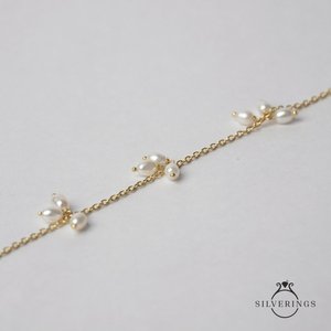 NOVAMART Fine Silverings 925 Sterling <b>Silver</b> Au Natural Pearl <b>Bracelet</b> Elegant and Luxurious <b>Bangles</b> Wholesale Export - Product Image 4