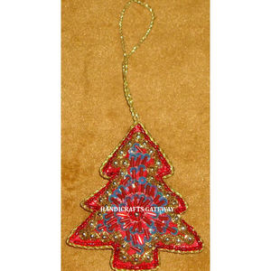 Increíble calidad hermosa clase alta Color rojo con cuentas forma de árbol de trabajo accesorios de adorno colgante de Navidad para fines de fiesta - Product Image 1