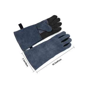 Gants de soudage en cuir fendu robustes Gants en cuir confortables pour le pouce industriel en cuir grainé - Product Image 2