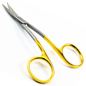 Tijera de Cirugía Dental de hoja afilada curva Instrumento dental veterinario quirúrgico - Product Image 1