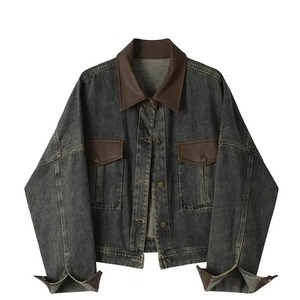 Willshela แจ็กเก็ตกระดุมแถวเดียวผ้ายีนส์สีน้ำเงินมีกระเป๋าแฟชั่นสำหรับผู้หญิงชุดวินเทจคอปกแขนยาวสุดชิคสำหรับผู้หญิง - Product Image 1