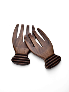 Servidores de mano de madera Cuchara Tenedor Cuchillo Cena Cubiertos Cuenco de madera para servir con juego de servidor/Comida segura La mejor calidad - Product Image 2
