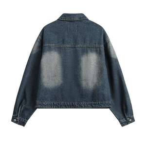 Gran oferta, chaqueta vaquera lavada Vintage para hombre, diseño desgastado, cuello vuelto, bolsillo, ajuste holgado de talla grande para otoño, primavera e invierno - Product Image 4