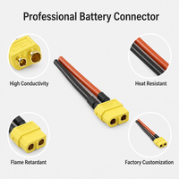 Connecteur femelle XT60 avec fil en silicone 14AWG, câble d'extension de 10 cm pour batterie Lipo RC, drone FPV, prise d'alimentation, câble de charge