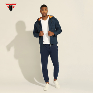 เสื้อฮู้ดฤดูหนาวของผู้ชายผ้าฟลีซผ้าฝ้าย100% ดีไซน์ใหม่พิมพ์ลายดิจิตอลรูปแบบทึบดีไซน์ใหม่สำหรับราคาไม่แพง - Product Image 5