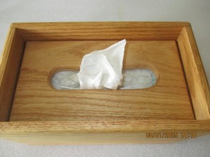 Caja de Madera de Nogal de Lujo para Pañuelos de Papel |   Moderno y Duradero Estuche de Almacenamiento para Baño/Sala de Estar |   Organizador de Decoración para el Hogar MS - Product Image 2
