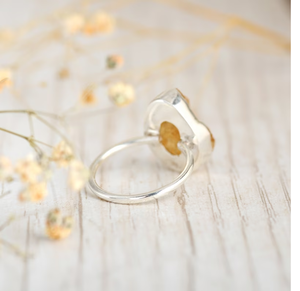 แหวนซิทรีนดิบ925เครื่องประดับเงินสเตอร์ลิงเครื่องประดับ Boho สีเหลืองอัญมณีไม่เจียระไนสำหรับงานเลี้ยงครบรอบแต่งงานงานเฉลิมฉลอง - Product Image 6