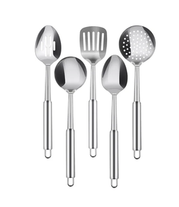 Spatule/tourneur/cuillère à riz en acier miroir Derniers ustensiles de cuisine design Cuillère Manche en bois Prix le plus bas - Product Image 6