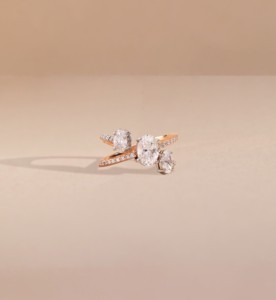 Bague de fiançailles en or massif 14 carats personnalisable 1.98ct VS ovale coupe IGI Lab anniversaire design professionnel pour les fêtes - Product Image 6