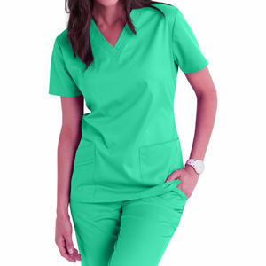 Vente chaude soins infirmiers nouveau Style mode uniforme gommages ensemble en gros impression hôpital Spandex infirmière médical doux extensible gommages - Product Image 1