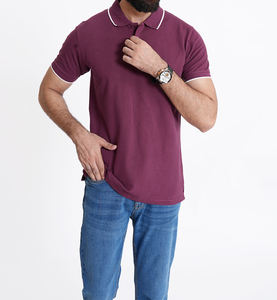 เสื้อยืดผ้าถักสำหรับผู้ชายสไตล์ไม่ซ้ำใครกันรอยยับเสื้อผ้า100% แบรนด์เนมทำจากผ้าฝ้าย - Product Image 1