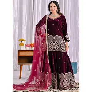 Ensemble de costume de fête élégant pour femmes avec haut, bas et dupatta - Product Image 1
