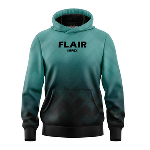 Meilleures ventes de sweats à capuche à manches longues 100% coton pour hommes fabriqués sur mesure en noir et impression numérique multicolore pour la saison d'hiver - Product Image 5