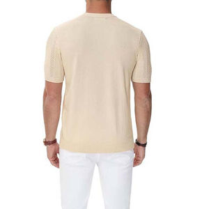 Camiseta personalizada de fábrica para hombre, Jersey informal de punto de manga corta con centro de aire redondo, Jersey de punto hueco, estilo Formal, precio al por mayor - Product Image 2