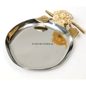 Haute exigence Look attrayant couleur blanche et plaqué or de haute qualité le plus fantaisie Unique Designer Table pièce maîtresse bol de service - Product Image 3