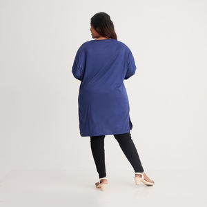 Haut décontracté de créateur pour femmes avec manches longues respirantes taille libre tissu de soie approvisionnement en vrac d'été en vente - Product Image 5