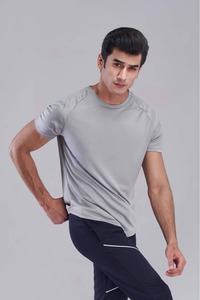 T-shirts OEM à prix d'usine bon marché pour hommes T-shirts de haute qualité T-shirt respirant de couleur grise - Product Image 4