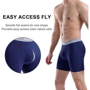 Calzoncillos Bóxer de Algodón Elástico para Hombre, Corte Clásico, Tejido de Punto, Sin Etiqueta, Paquete de 4, Fabricación OEM - Product Image 3