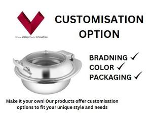 Oferta: Recipiente para Calentar Comida con Tapa de Vidrio Redonda de 7 Litros, Equipo de Servicio para Restaurantes, Calentador de Alimentos de 7L - Product Image 3