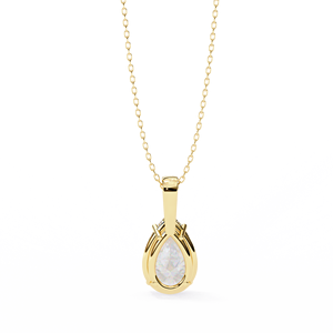 Collier pendentif en or rose Aniva 2.06 ct taille poire EF Color VVS 14K White Gold Solitaire Link Lab Grown Diamond Pendant Necklace for Weddings - Product Image 5