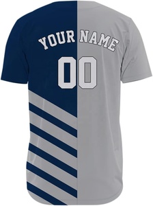 Camiseta de béisbol personalizada en blanco de poliéster sublimado puro para hombres, uniforme de softbol, camisa de softbol de entrenamiento de béisbol - Product Image 4