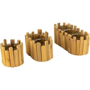 Elegant wooden tabletop votive <b>holder</b> indoor & outdoor <b>tealight</b> candle <b>holder</b> home hotel office wedding party decoration - Product Image 1