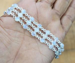 Jewelry For Women Silver Boho Style <b>Bracelet</b> Jewelry 925 Sterling Silver <b>Moonstone</b> Gemstone Trending Handmade <b>Bracelet</b> Gift For - Product Image 4
