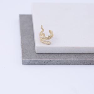 Snake Shape Cartilage <b>Earring</b> Wholesale Turkish 925 Sterling Silver Jewelry - Product Image 4