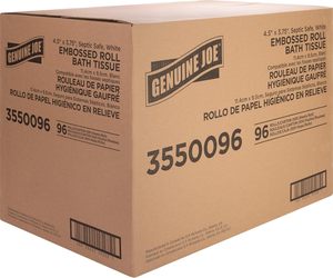 Papier toilette standard Joe authentique, blanc, 2 plis, 500 feuilles/rouleau, 96 rouleaux/carton (GJO3550096) - Product Image 2