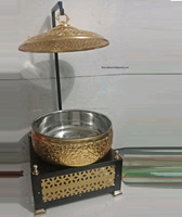 Plats de service de luxe en acier inoxydable gaufré pour buffet, chauffe-plats de qualité supérieure, vente en gros, modèle CRAFT ASCENT TCCD66