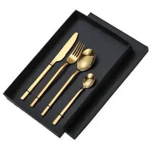 一次性镀银塑料叉刀勺子3件套餐具银器哑光手柄叉勺餐具餐具套装