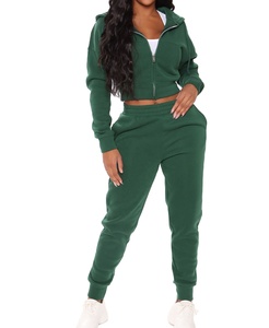 Conjunto de Sudadera con Capucha de Dos Piezas para Mujer, Más Vendido, con Pantalones Deportivos Casuales y Sudadera con Cierre, Spandex/Nylon Transpirable con Elasticidad en Cuatro Direcciones - Product Image 3