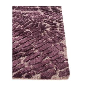 Alfombra Aurelia de Lana y Viscosa Hecha a Mano con Diseño Abstracto en Rosa y Morado para Uso Doméstico-Tra-15052 - Product Image 4