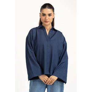 เสื้อเชิ้ตลำลองผ้าป๊อปลินเรียบง่าย รุ่น WM-CS-WS25-004 ทรงปกติ - Product Image 4