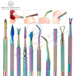 Professional Manicure <b>Tool</b> Stainless Steel Cuticle Pusher for Gentle Nail Care and Grooming Eco-Friendly - Product Image 2