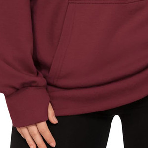 Novedad: Sudaderas Extra Grandes de Punto Estilo Vintage para Mujer, con Bolsillos Tipo Canguro, Orificios para los Puños, Tejido Grueso de 400 g/m², Color Sólido, Diseño Personalizado - Product Image 5