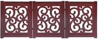 Barrière pour chien en bois, fermeture à bouton en bois d'acacia, imperméable, coupe-vent, montage facile, mobile, respectueuse de l'environnement, solide