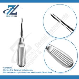 Elevador de raíz Manual con forma anatómica Hylin de 3,6mm para cirugía, mango de acero inoxidable, instrumentos de base quirúrgica - Product Image 3