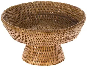 Bol à fruits en rotin naturel avec support Plateau fait main Décoration intérieure du Vietnam - Product Image 4