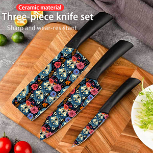 En stock Nouveau design Couteau de chef 9 pièces Manche en céramique et plastique pour barbecue Livraison gratuite Dropshipping - Product Image 6