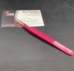 Pince à cils en acier inoxydable à angle de 90 degrés personnalisée de couleur menthe pince à épiler à volume de pointe pointue - Product Image 5