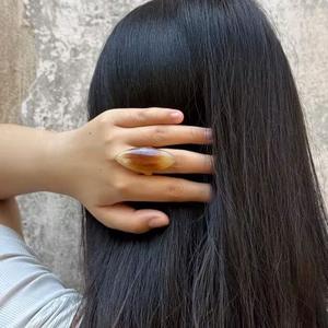 Bague en corne de buffle polie, bijoux pour fête, mariage, anniversaire, vente chaude, couleur corne naturelle - Product Image 1