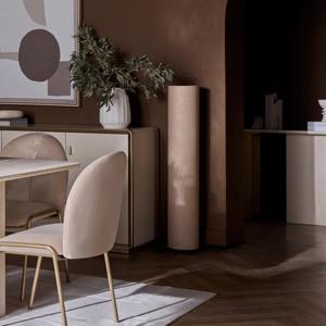 Lampadaire en tissu blanc en forme de champignon pour la décoration intérieure de salon de luxe moderne, élégant, support doré LED pour la maison et le bureau - Product Image 6