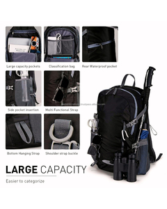 Mochila Unisex de Nailon para Senderismo, Duradera, con Color/Logotipo Personalizado, Gran Capacidad, Bolsa Deportiva para Exteriores, Bolsas de Gimnasio - Product Image 3